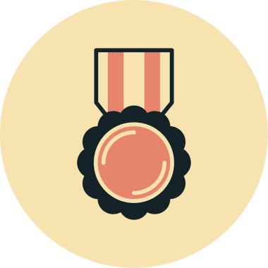 Madalya. Web simgesi basit illüstrasyon