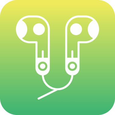 Kulaklık simge vektör çizim