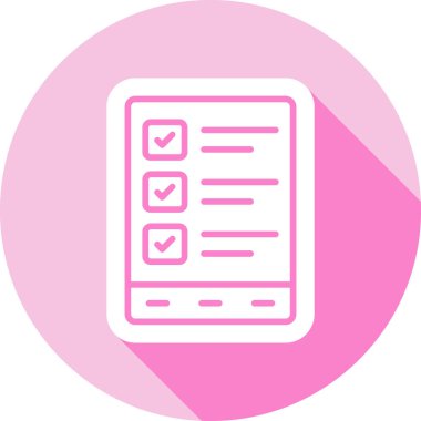 Kontrol listesi. Web simgesi basit illüstrasyon