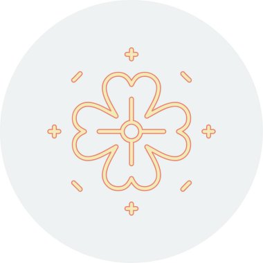 Bir çiçek simgesinin vektör illüstrasyonu