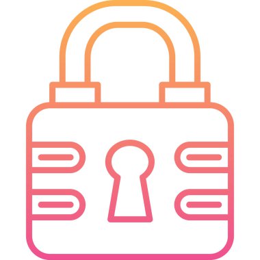 Kilit. Web simgesi basit illüstrasyon