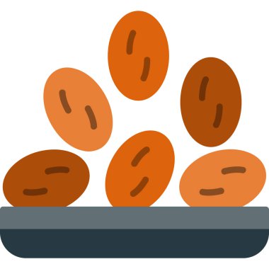 Kahve çekirdeği simgesinin vektör çizimi