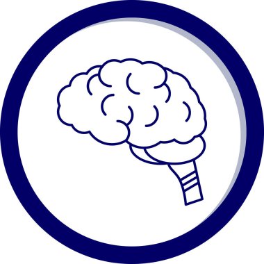 Beyin. Web simgesi basit tasarım
