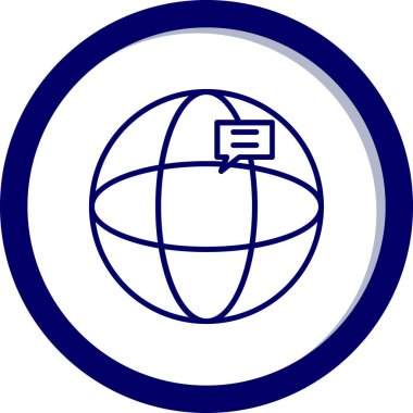 Genel ağ simgesinin vektör illüstrasyonu