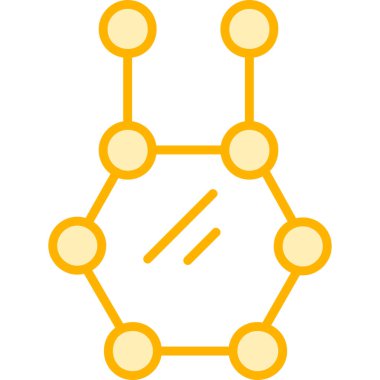 Moleküler yapı ikonu vektör illüstrasyon tasarımı