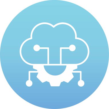 Bulut simgesinin vektör illüstrasyonu