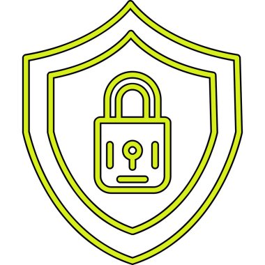 Güvenlik kilidi simgesi. Beyaz arkaplanda izole edilmiş web tasarımı için ana güvenlik kilidi vektör simgesi