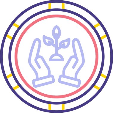 Çiçek simgesini tutan bir elin resmi