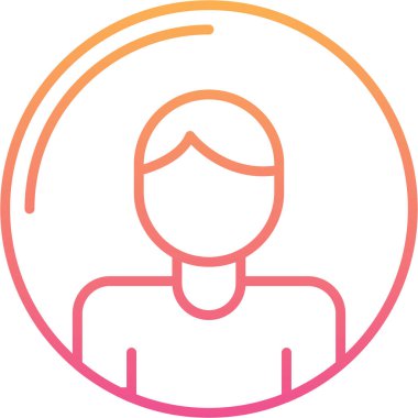 Avatar kadın simge vektör illüstrasyonu