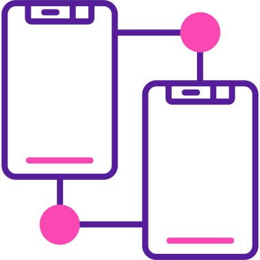 Cep telefonu. Web simgesi basit illüstrasyon