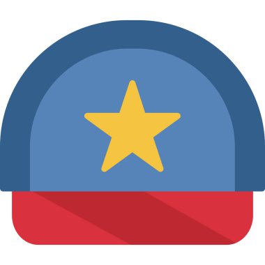 ABD şapka düz vektör simgesi