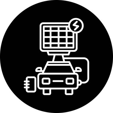 Araba simgesinin vektör illüstrasyonu