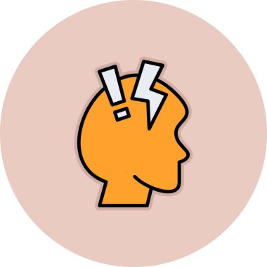 beyin ikonu vektör illüstrasyonu