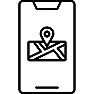 harita simgesi vektör illüstrasyonu