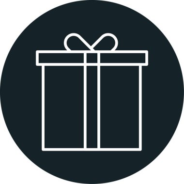 Hediye kutusu simgesi. düzenlenebilir cesur tasarım. Vektör çizimi. vektör illüstrasyonu.