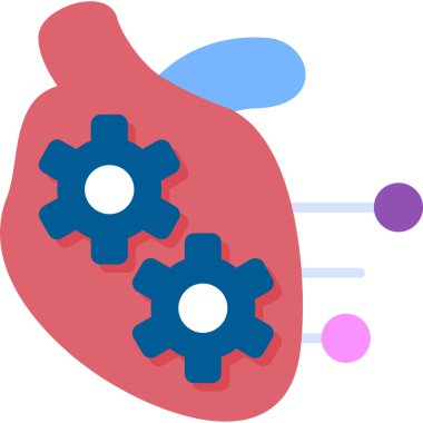 kalp organı simgesi, vektör tasarımı