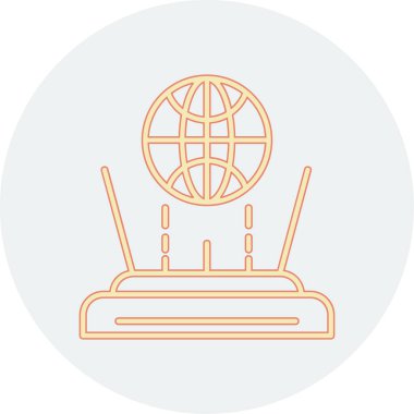 Küre. Web simgesi basit illüstrasyon