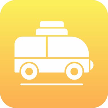 Ambulans arabası ikonu. Web için basit ambulans vektör simgeleri çizimi