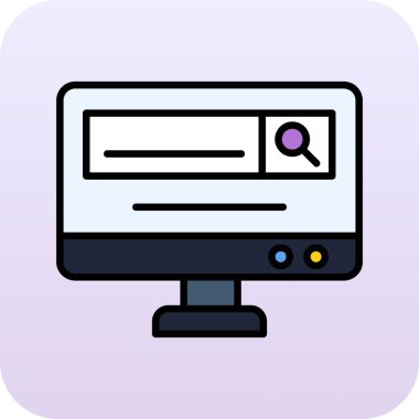 Arama Çubuğu web simgesi, vektör illüstrasyonu