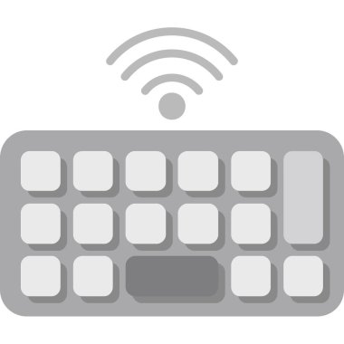 Klavye simgesi, vektör illüstrasyonu