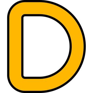 Bir harfin vektör illüstrasyonu