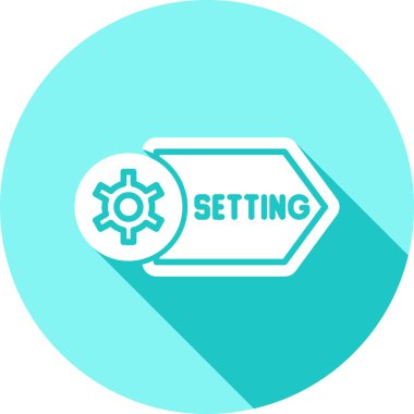 moda tasarım tarzında simge ayarlanıyor. Ayarlar simgesi beyaz arkaplanda izole edildi. Web sitesi ve mobil için basit ve modern düz sembol ayarları vektör simgesi,