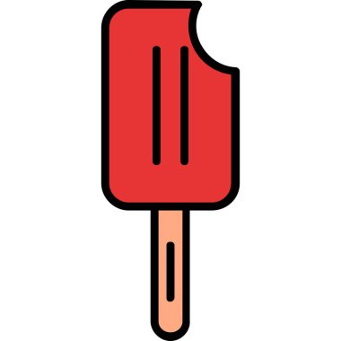 dondurma ikonu vektör illüstrasyonu