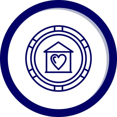 Kalp ikonu vektör illüstrasyonu