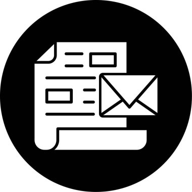 zarf e- posta simgesi, vektör illüstrasyonu