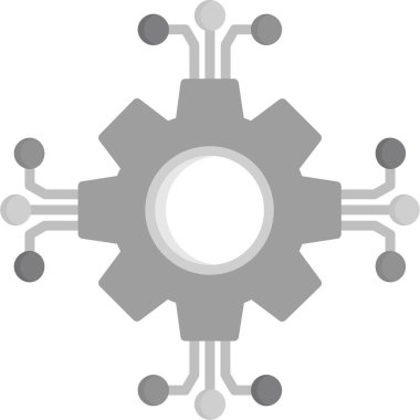 Cog simgesi vektör illüstrasyonu.