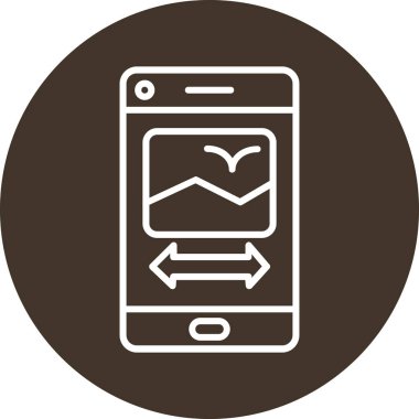 Modern akıllı telefon simgesinin vektör çizimi