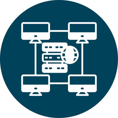 Sunucu. Web simgesi basit illüstrasyon
