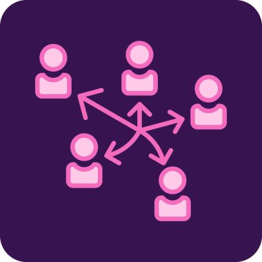 Sosyal ortam simgesi vektör illüstrasyonu