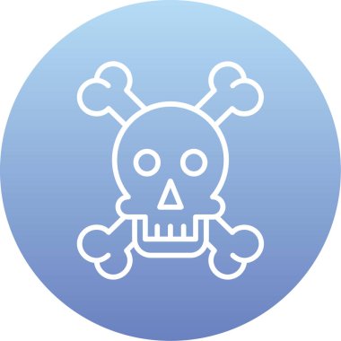 Kafatası. Web simgesi basit illüstrasyon