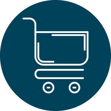 Alışveriş arabası simgesinin vektör çizimi