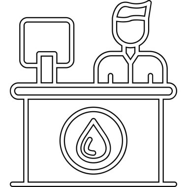 Su damlası simgesi olan adam, taslak biçimi