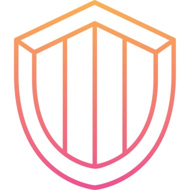 Kalkan simgesinin vektör illüstrasyonu