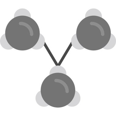 Molekül molekül simgesi. Web için kimyasal vektör simgelerinin düz çizimi