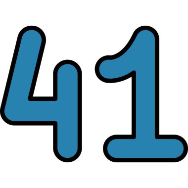 Doldurulmuş 45 basamaklı simge - taslak biçimi