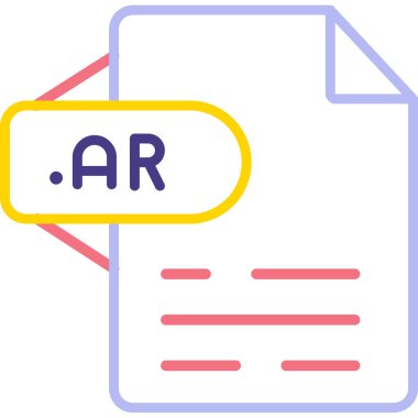 dosya biçimi simgesi, vektör illüstrasyonu