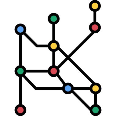 ağ bağlantı simgesi. özet ağ bağlantı vektör rengi düz izole