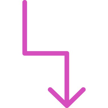 Okun sol aşağıdaki çizgi karakteri simgesi