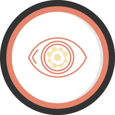 Göz simgesinin vektör illüstrasyonu