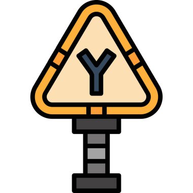 Yol işareti web simgesi basit illüstrasyon