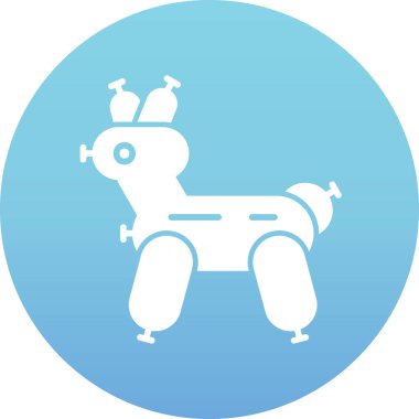 Bir köpek simgesinin vektör illüstrasyonu