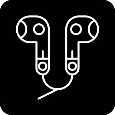 Modern b 'nin vektör illüstrasyonu kulaklık simgesinden yoksun