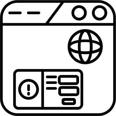 Tarayıcı internet ağı simgesi ana hat biçiminde