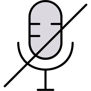 mikrofon simgesi, vektör illüstrasyonu