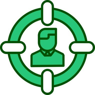 Müdür bey. Web simgesi basit illüstrasyon