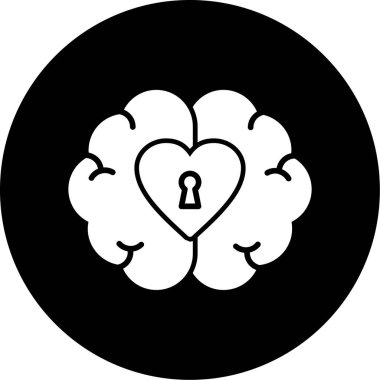 beyin ikonu vektör illüstrasyonu